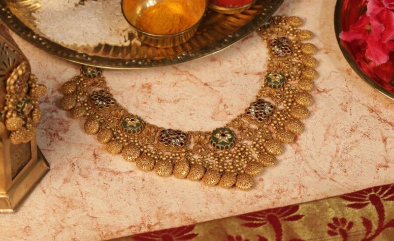 Antique Rajwadi Temple Necklace