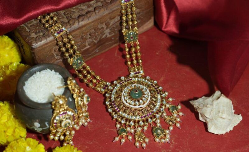 Traditional Rajwadi Long Pendant Set