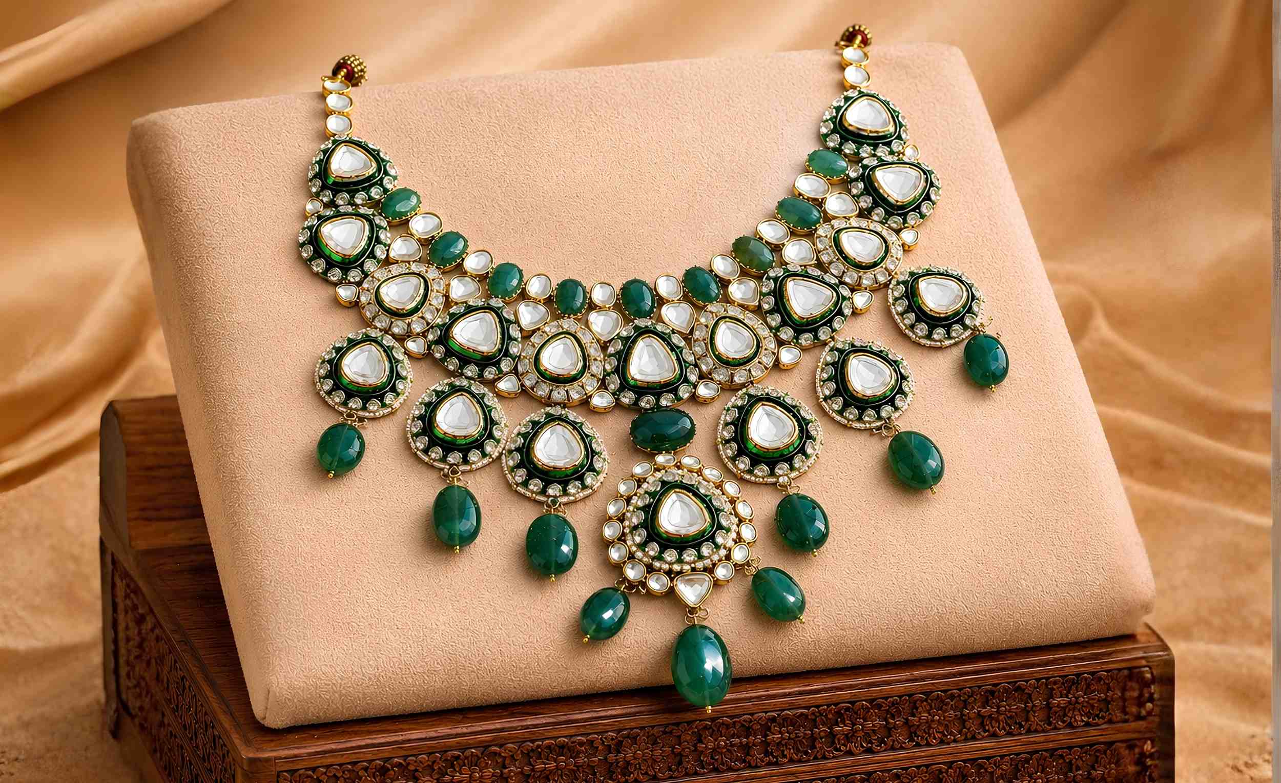 Regal Polki & Meenakari Heritage Choker